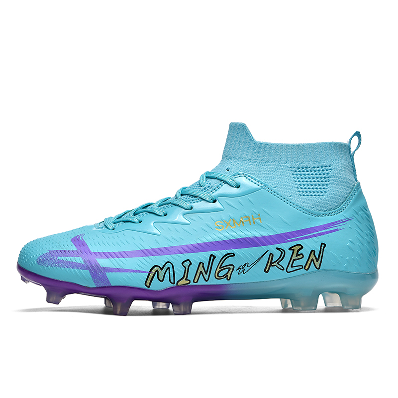 Binary Cushioning Slip Resistant Lightweight Cushioning Slip Resistant Lightweight Soccer Shoes Unisex Blue