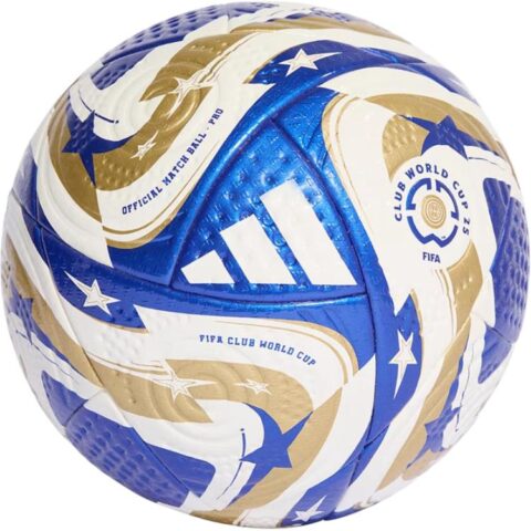 Adidas Size 5 Soccer Ball Pu Unisex Blue White Gold