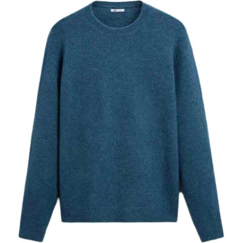 ZARA Sweaters Men’s Blue/Green Crew Neck Moderate Other