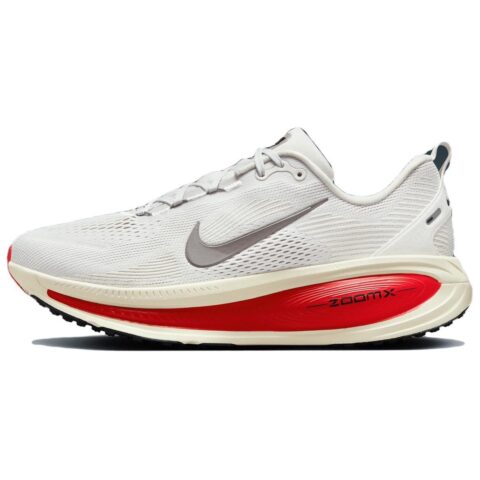 Nike Vomero 18 Platinum Tint Siren Red Light Smoke Grey Metallic Pewter