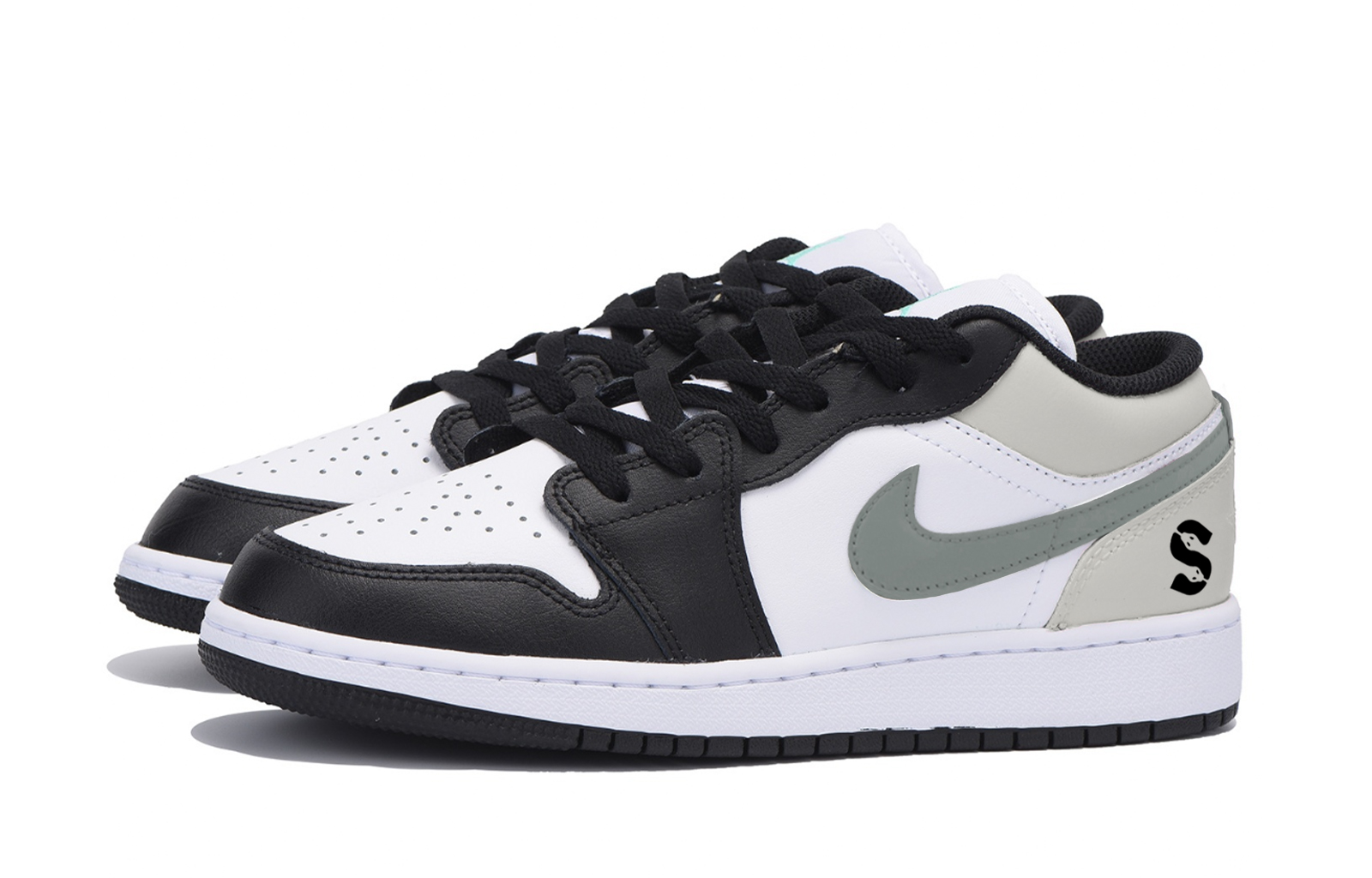 Jordan Air Jordan 1 Vintage Basketball Shoes Men’s Low Top Black Gray