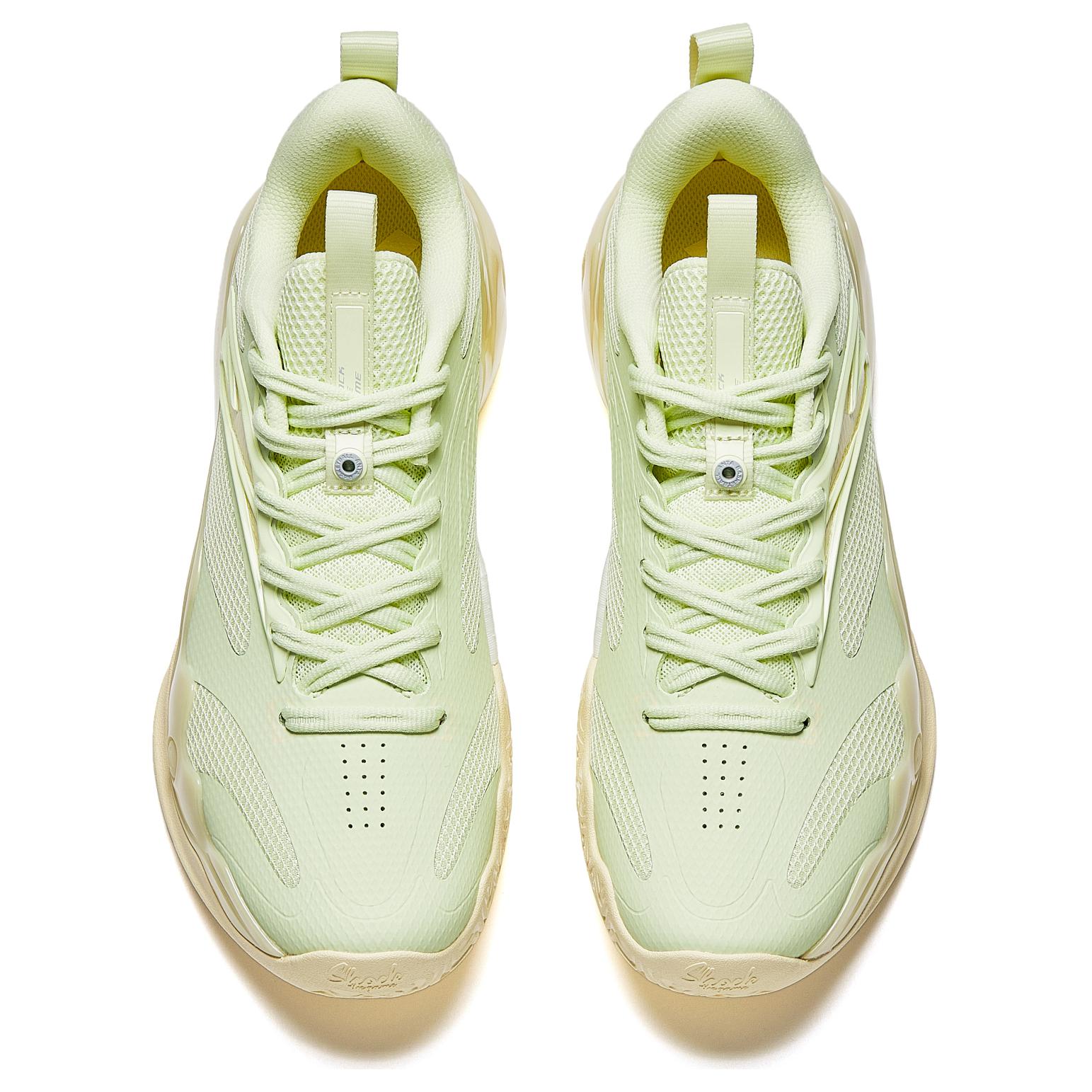 Anta Shock Wave 4 Slip Resistant, Abrasion Resistant, Breathable Low top Basketball Shoes Men’s Green Yellow