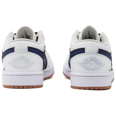 Jordan Air Jordan 1 Abrasion Resistant Low top Vintage Basketball Shoes Unisex Black White