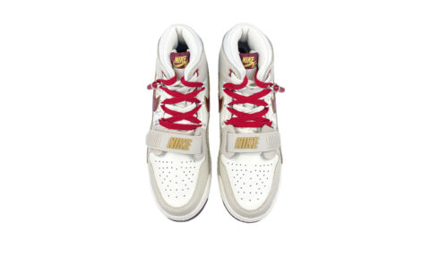 Jordan Legacy 312 Slip Resistant Abrasion Resistant High top Vintage Basketball Shoes Unisex White Red