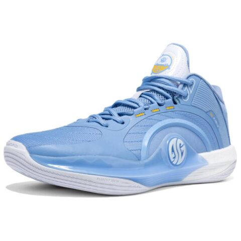 361° Mesh, Synthetic Leather Slip Resistant, Abrasion Resistant, Lightweight Low top Basketball Shoes Unisex Blue