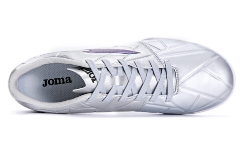 Joma TF Turf Artificial Turf Kangaroo Leather Slip Resistant Abrasion Resistant Soccer Shoes Men’s Silver