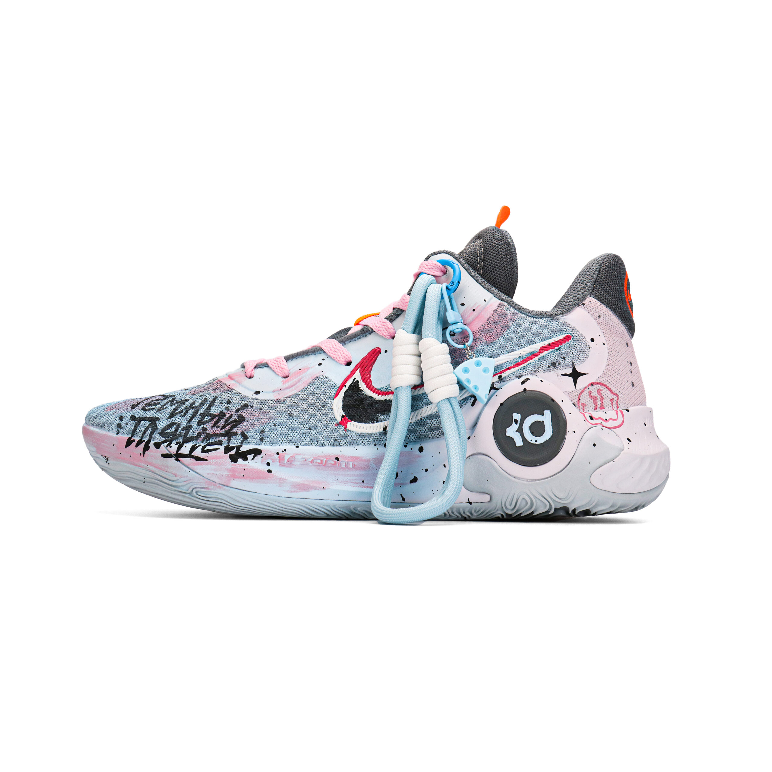 Nike KD Trey 5 IX Basketball Shoes Unisex Mid Top Blue Pink