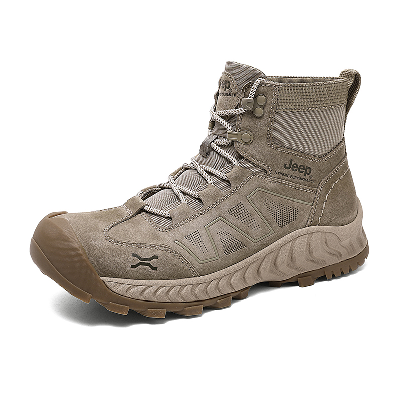 Jeep Leather, Textile High top Outdoor Boots Men’s Sand