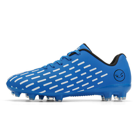 BIANSULONG FG Firm Ground Artificial Turf Abrasion Resistant Coverage Impact Resistant Soccer Shoes Unisex Blue
