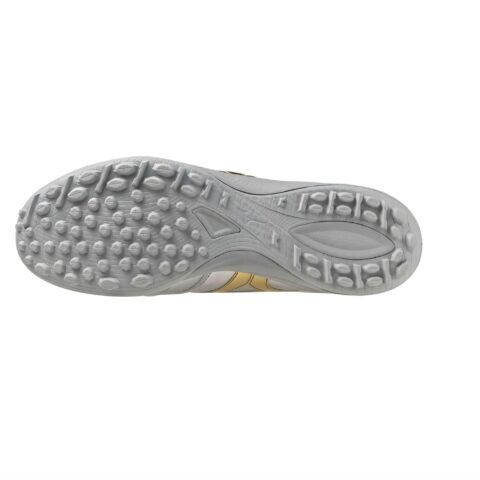 Mizuno MORELIA SALA Synthetic Leather Slip Resistant Soccer Shoes Unisex Gold Silver
