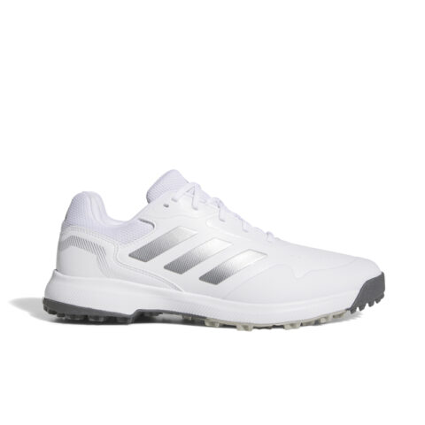 Adidas Traxion Cushioning Slip Resistant Low top Golf Shoes Men’s White Silver