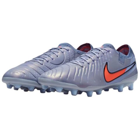 Nike Tiempo Legend 10 Abrasion Resistant Support Soccer Shoes Unisex Silver