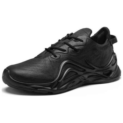 Ecco BIOM INFINITE Cow Leather Abrasion Resistant Low top Hiking Shoes Men's Black