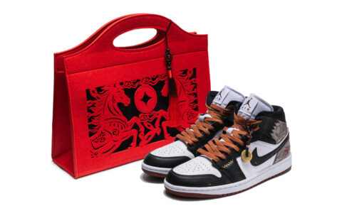 Jordan Air Jordan 1 High top Vintage Basketball Shoes Unisex Black Red