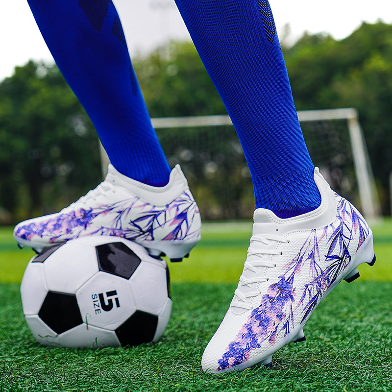 TONYBEAR Cow Split Leather Breathable Soccer Shoes Unisex