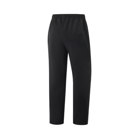 Li Ning Fitness Series Solid Color Mid Rise Breathable Versatile Fleece Lined Thermal Sports Pants Men’s Black