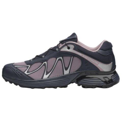 SALOMON XT WHISPER Fabric Cushioning Abrasion Resistant Breathable Support Mountaineering Hiking Shoes Unisex Dark Blue