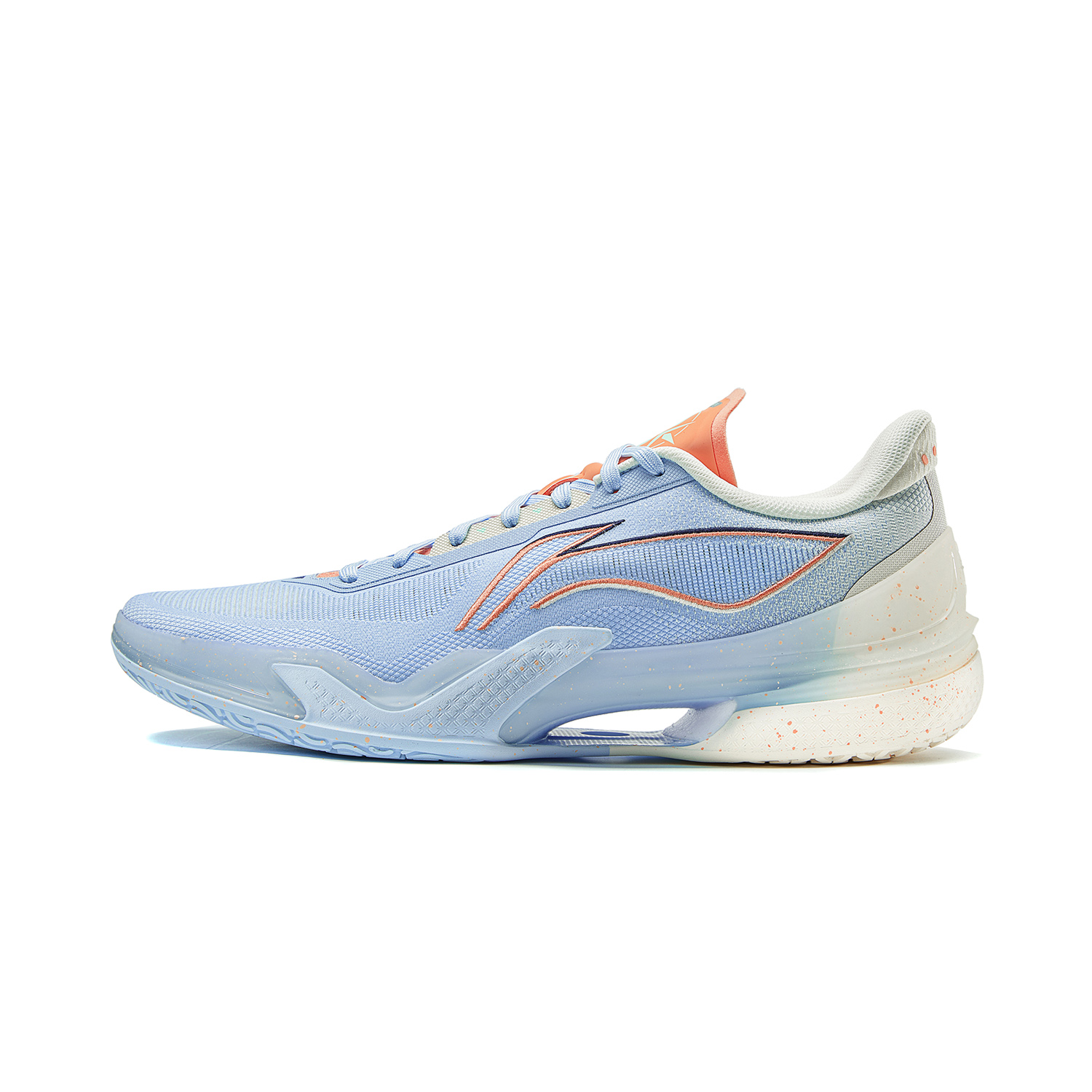 Li Ning Blade 5 Slip Resistant Coverage Lightweight Rebound Low top Performance Basketball Shoes Men's Blue White