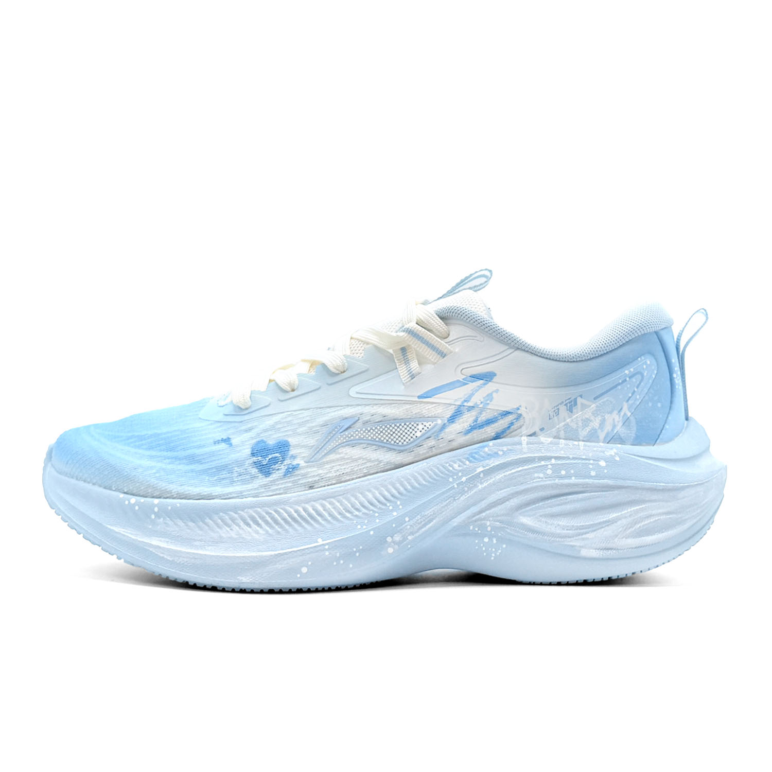 Li Ning Ride Waves Cushioning, Wear Resistant Low top Casual Running Shoes Women’s Blue
