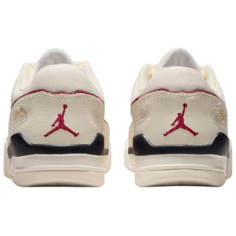 Jordan FLIGHT COURT Slip Resistant Abrasion Resistant Low top Vintage Basketball Shoes Men’s Beige Black