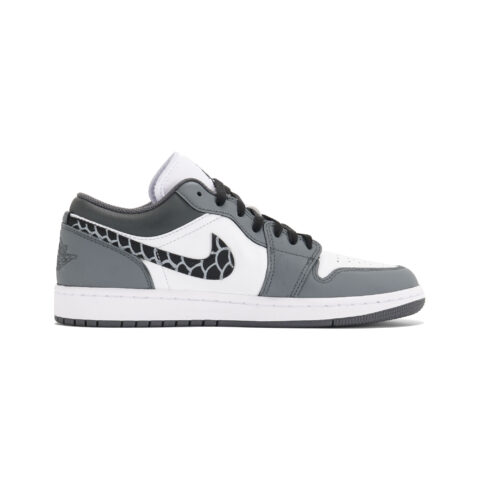 Jordan Air Jordan 1 Abrasion Resistant Abrasion Resistant Low top Vintage Basketball Shoes Unisex Gray White