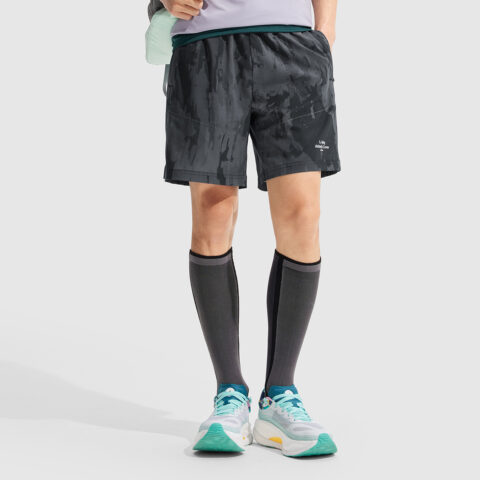 Li Ning Fitness Series Sports Shorts Men’s Black All Over Print