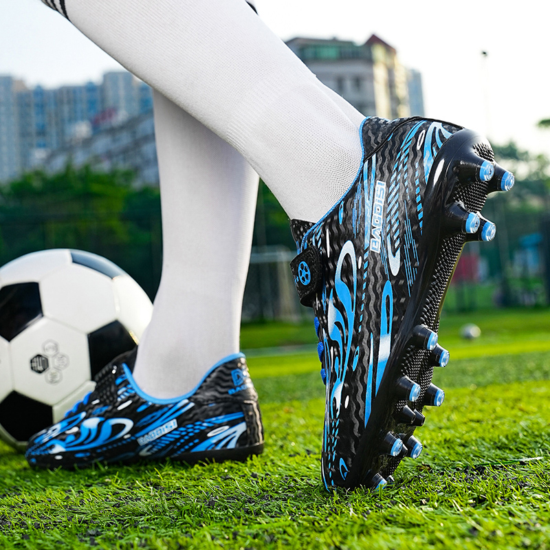 BIANSULONG FG Rubber Long Studs Soft Ground Cushioned Wear-Resistant Coverage Soccer Shoes Unisex