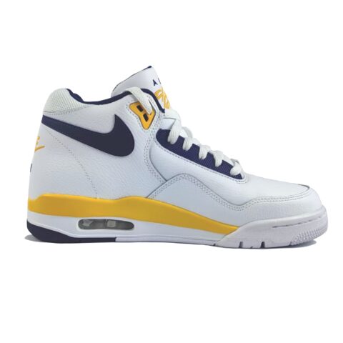 Nike Flight Legacy Cushioning Slip Resistant Abrasion Resistant High top Vintage Basketball Shoes Men’s White