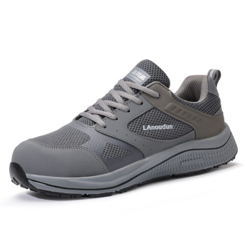 LANOUDUN Slip Resistant Coverage With Impact Resistance Low top Outdoor Shoes Men’s Dark Gray