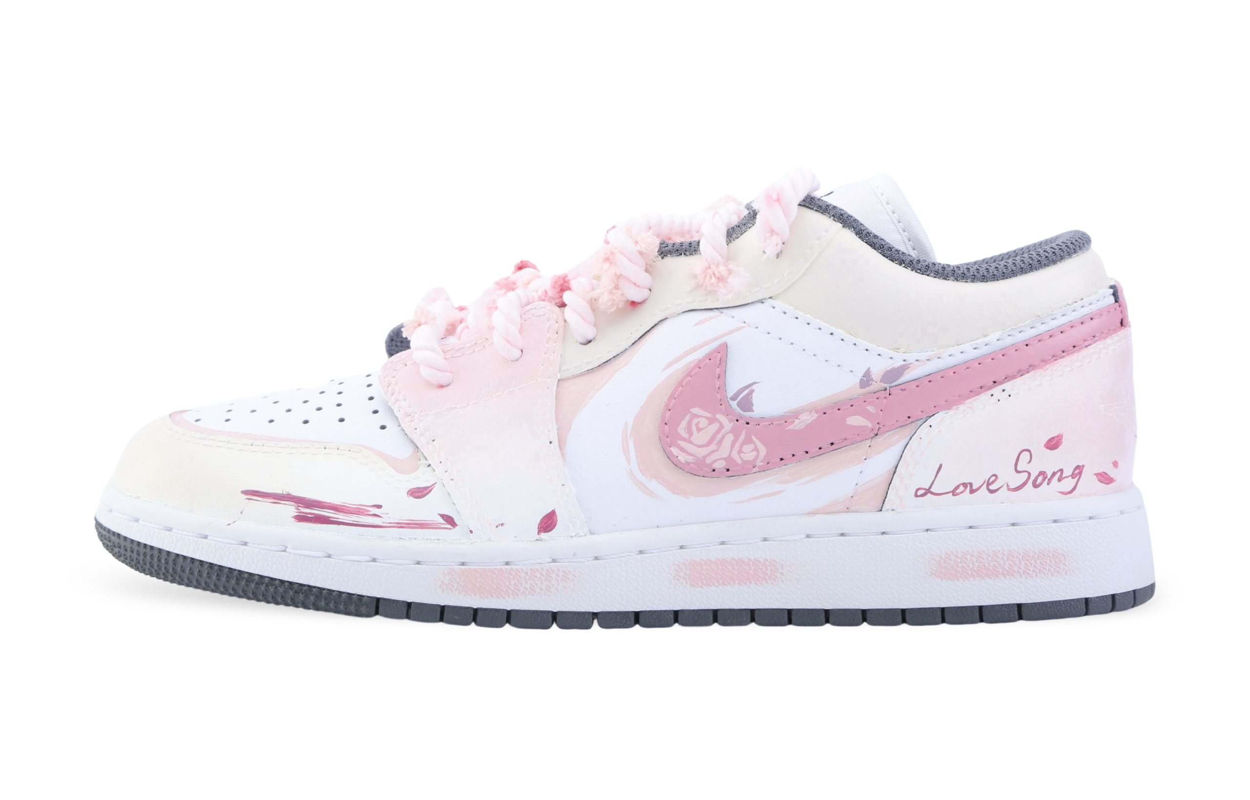 Jordan Air Jordan 1 Drippy Love Journal Abrasion Resistant Abrasion Resistant Low top Vintage Basketball Shoes Unisex