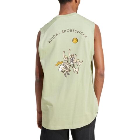 Adidas SS25 Basketball Jersey Men’s Yellow Green