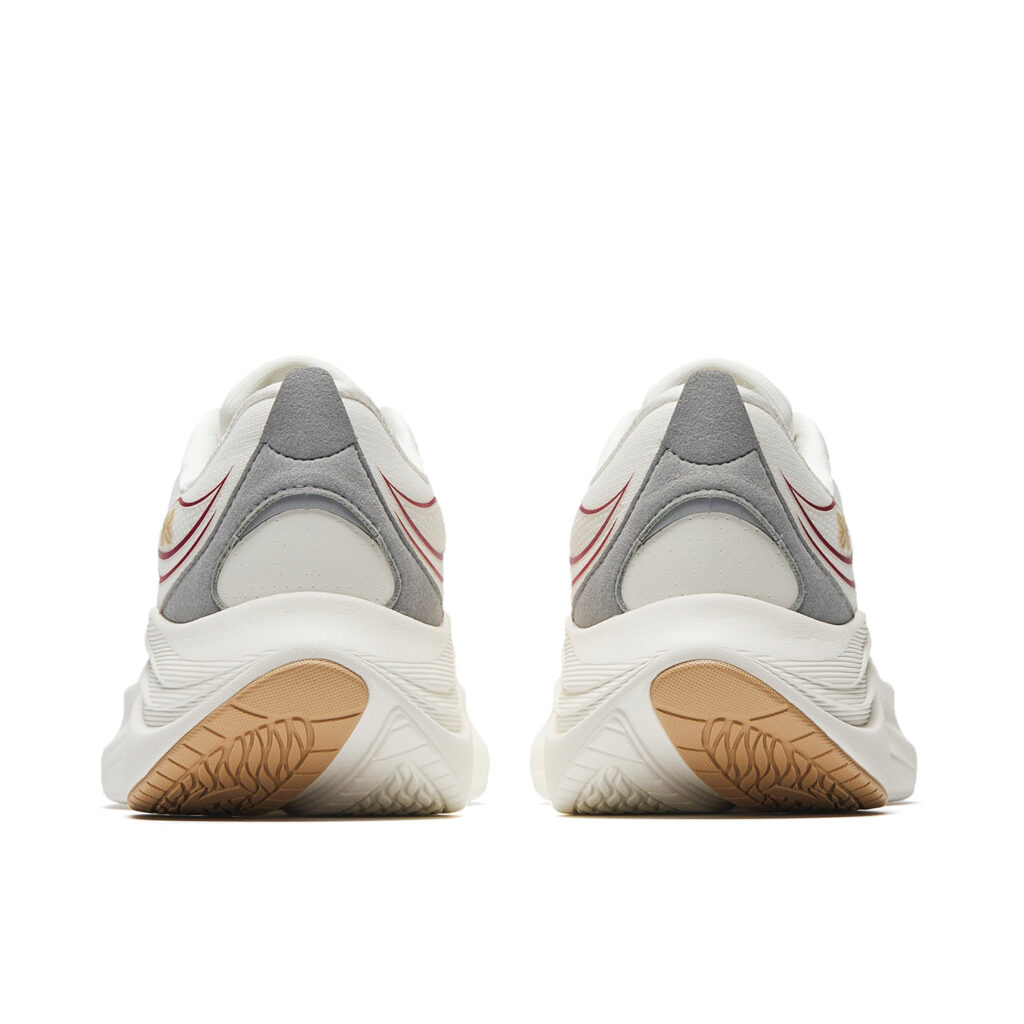 Anta Leaf 6.0 Textile, Synthetic Leather Low top EVA, Rubber Running Shoes Women’s Ivory White/Silver