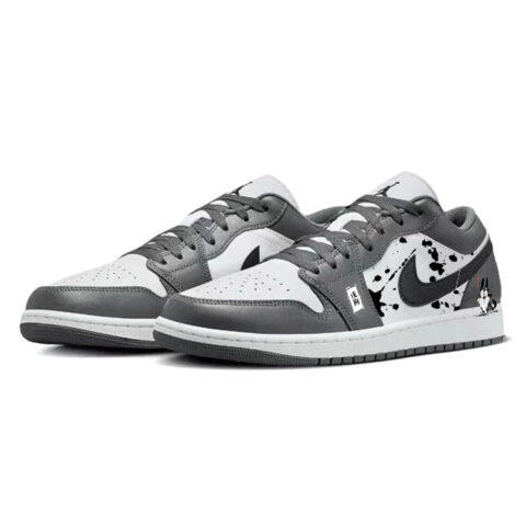 Jordan Air Jordan 1 Vintage Basketball Shoes Unisex Low Top White/Gray