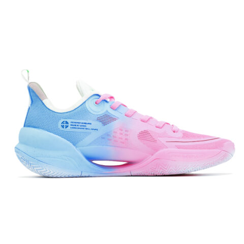 Li Ning Super Light V2 Cushioning Slip Resistant Abrasion Resistant Low top Basketball Shoes Men’s Pink Blue