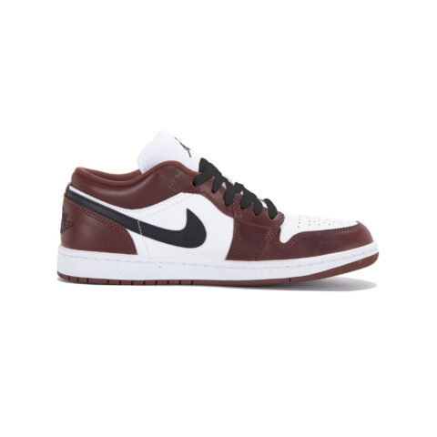 Jordan Air Jordan 1 Slip Resistant Abrasion Resistant Low top Vintage Basketball Shoes Unisex Red Black