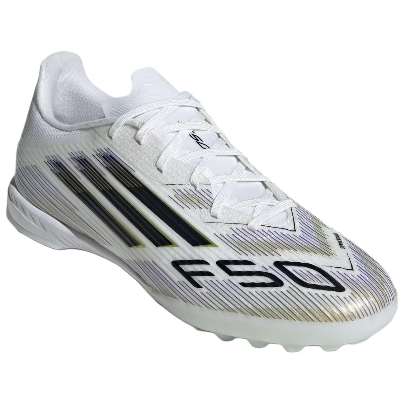 Adidas F50 League Slip Resistant Abrasion Resistant Soccer Shoes Unisex White