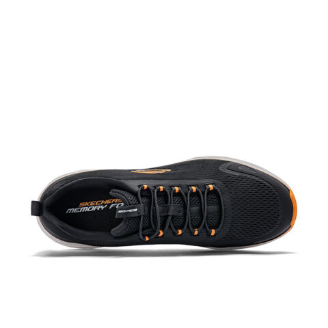 Skechers SPORT MENS Cushioning Low top Running Shoes Men’s Black Orange