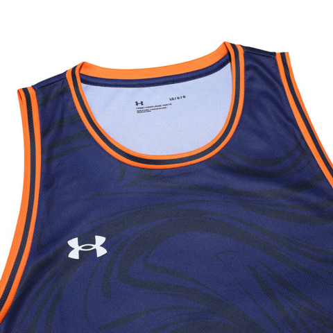 Under Armour Basketball Jersey Men’s Dark Blue/Orange Edge