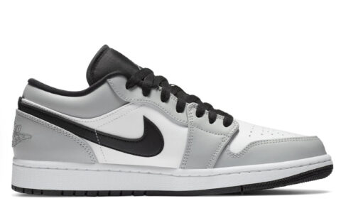 Jordan Air Jordan 1 Lightweight Low top Vintage Basketball Shoes Unisex Concrete Gray