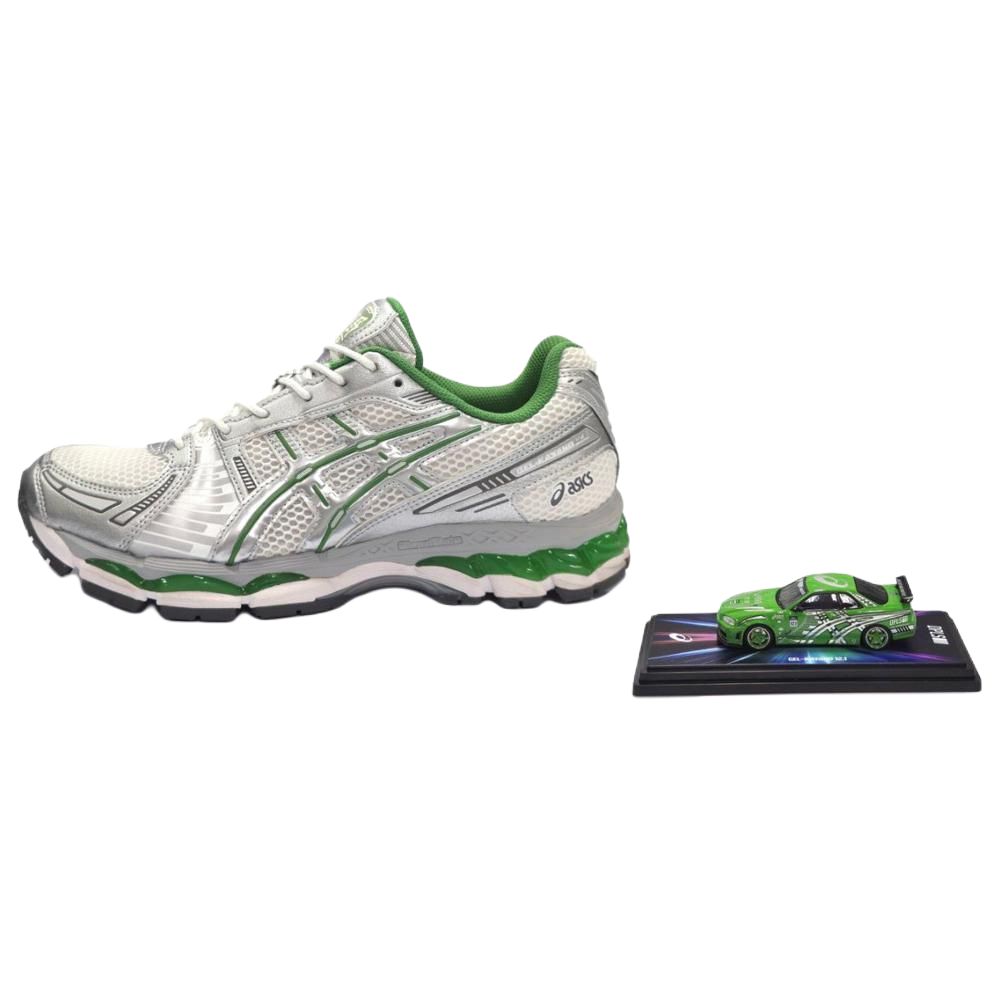 ASICS GEL Kayano 12.1 Abrasion Resistant Low top Running Shoes Unisex Silver Green