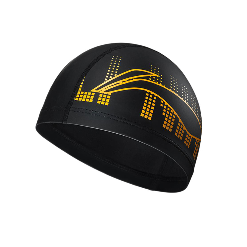 Li Ning Swim Cap Pu Unisex 23 26CM Black