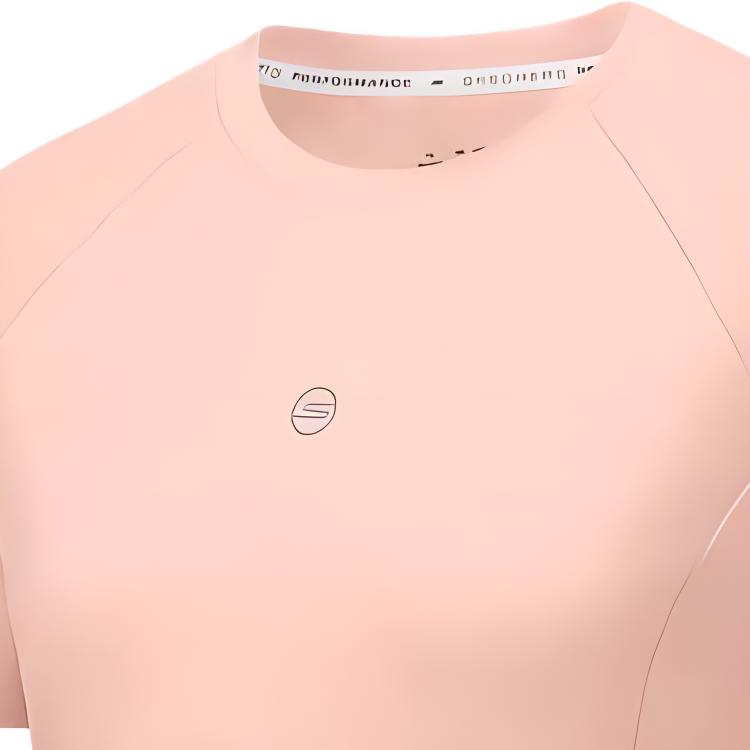Skechers GODRI Raglan Sleeve T Shirt Women’s Soft Coral Pink 05L5