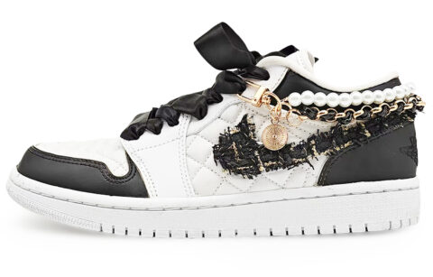 Jordan Abrasion Resistant Lightweight Slip Resistant Low top Vintage Basketball Shoes Women’s Black White