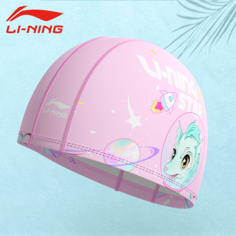 Li Ning Swimming Caps Pu Swim Kids’ Pink
