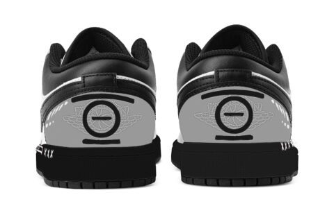 Jordan Air Jordan 1 Black Hole Product Abrasion Resistant Slip Resistant Low top Vintage Basketball Shoes Unisex Gray