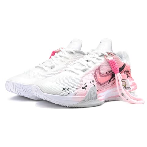 Nike Air Max Impact 4 Pink Cherry Blossom Wind Shopping Bag Fashion Trend Mesh Mid top Basketball Shoes Unisex