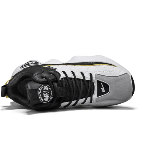 WARRIOR Basketball Shoes Men’s Low Top White Black/Beige Black/Black