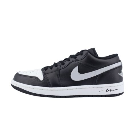 Jordan Air Jordan 1 ‘Orca’ Slip Resistant Abrasion Resistant Low top Vintage Basketball Shoes Unisex Black