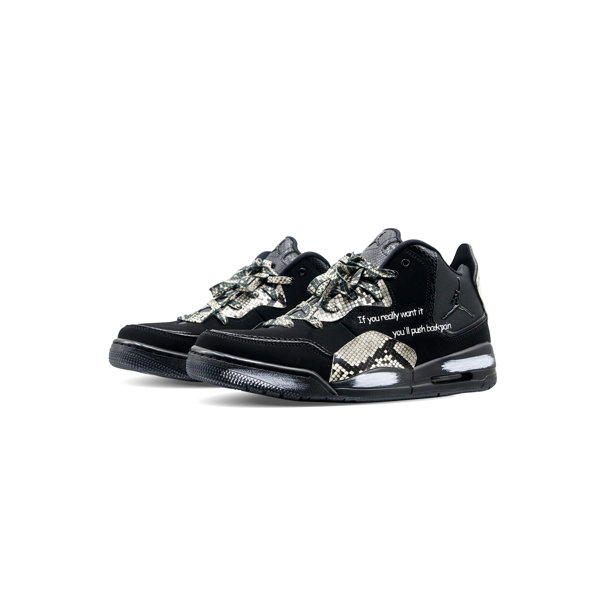 Jordan Courtside 23 Wear resistant And Lightweight Mid top Vintage Basketball Shoes Men’s Black