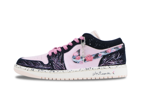 Jordan Air Jordan 1 Vintage Basketball Shoes Unisex Low Top Black/Pink